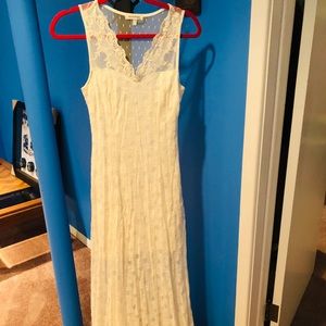 Off white long lace dress